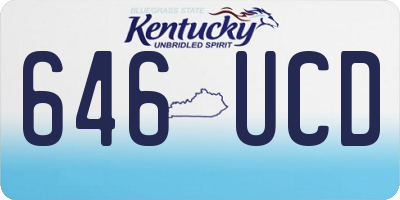 KY license plate 646UCD