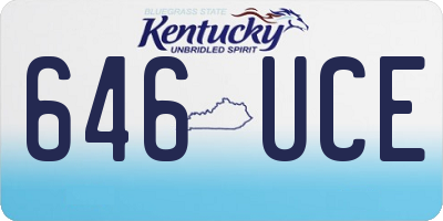 KY license plate 646UCE