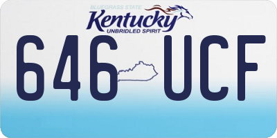 KY license plate 646UCF