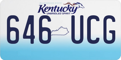 KY license plate 646UCG