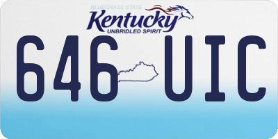 KY license plate 646UIC