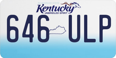 KY license plate 646ULP