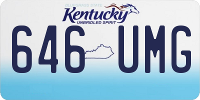 KY license plate 646UMG