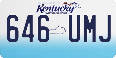 KY license plate 646UMJ