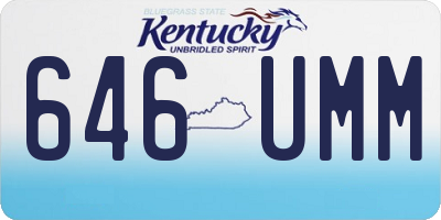 KY license plate 646UMM