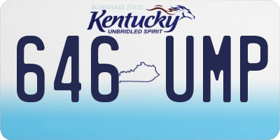 KY license plate 646UMP