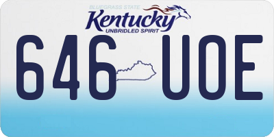 KY license plate 646UOE