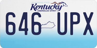 KY license plate 646UPX