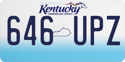 KY license plate 646UPZ