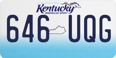 KY license plate 646UQG