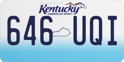 KY license plate 646UQI