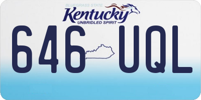 KY license plate 646UQL