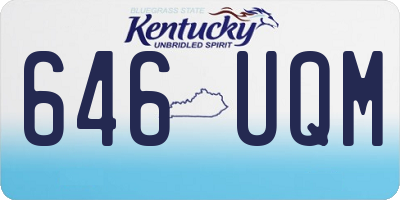KY license plate 646UQM