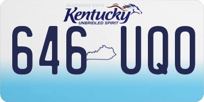 KY license plate 646UQO