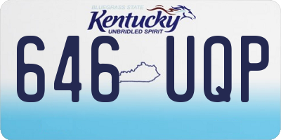 KY license plate 646UQP