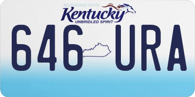 KY license plate 646URA