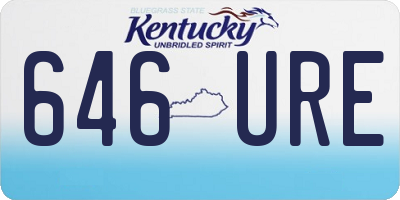 KY license plate 646URE