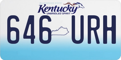 KY license plate 646URH