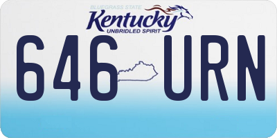 KY license plate 646URN