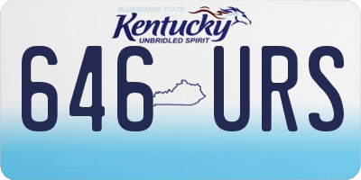 KY license plate 646URS
