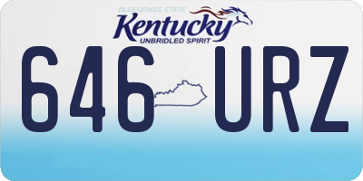 KY license plate 646URZ