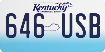 KY license plate 646USB