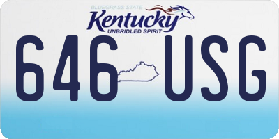 KY license plate 646USG
