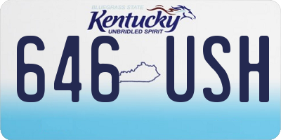 KY license plate 646USH
