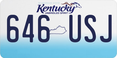 KY license plate 646USJ