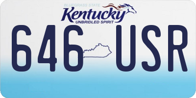KY license plate 646USR