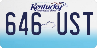 KY license plate 646UST