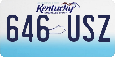 KY license plate 646USZ