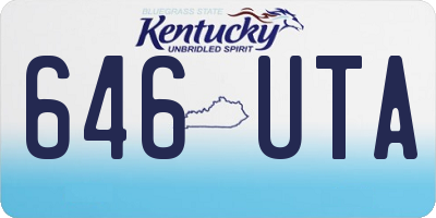 KY license plate 646UTA