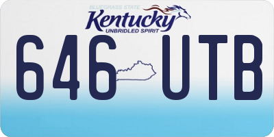 KY license plate 646UTB