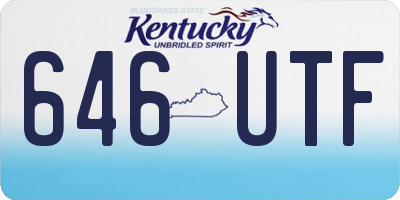 KY license plate 646UTF