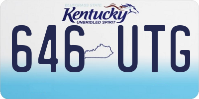 KY license plate 646UTG