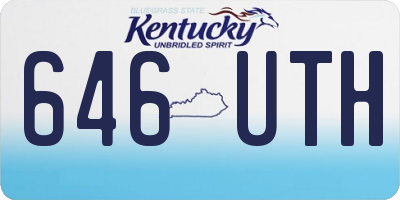KY license plate 646UTH