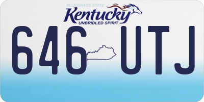 KY license plate 646UTJ