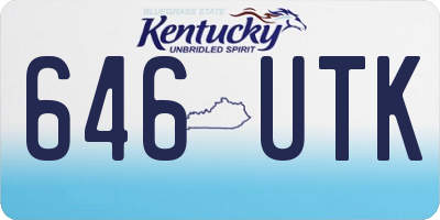 KY license plate 646UTK