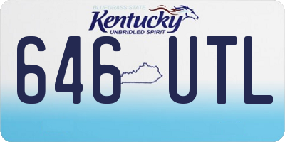 KY license plate 646UTL