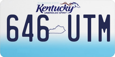 KY license plate 646UTM
