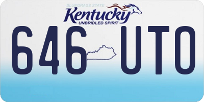 KY license plate 646UTO