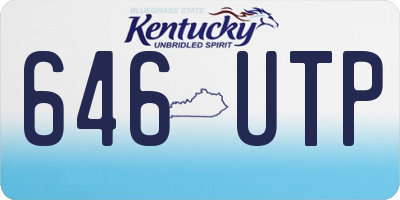 KY license plate 646UTP