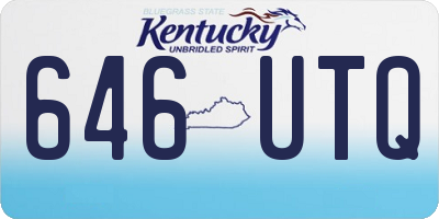 KY license plate 646UTQ
