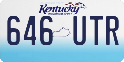 KY license plate 646UTR