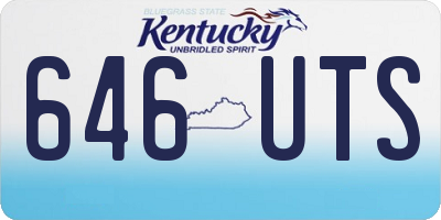 KY license plate 646UTS