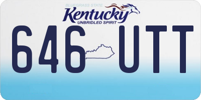 KY license plate 646UTT