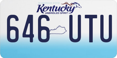 KY license plate 646UTU