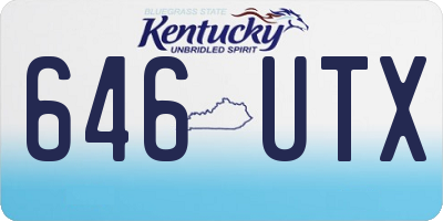 KY license plate 646UTX