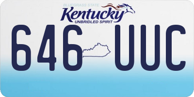 KY license plate 646UUC
